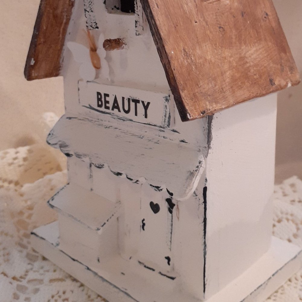 Handcrafted RL Farmhouse Birdhouse Beauty Salon